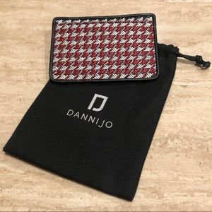 NWOT Dannijo Leather Houndstooth Card Case Wallet